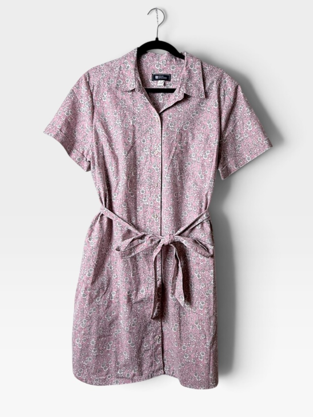 Reyn Spooner Floral Shirt Dress Size XL Summer Mauve Midi Wrap (P)
